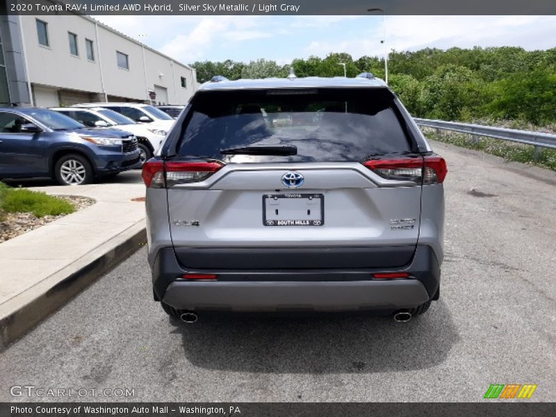 Silver Sky Metallic / Light Gray 2020 Toyota RAV4 Limited AWD Hybrid