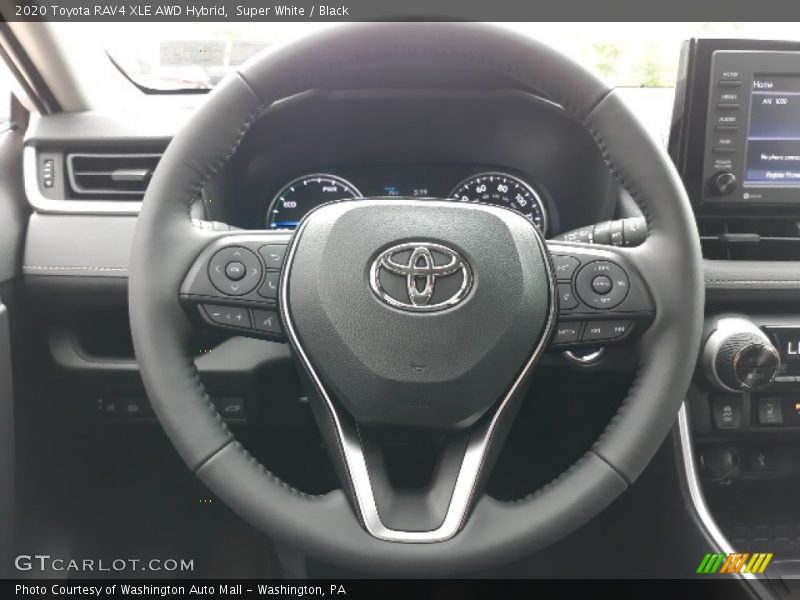Super White / Black 2020 Toyota RAV4 XLE AWD Hybrid