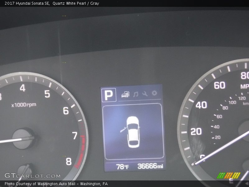 Quartz White Pearl / Gray 2017 Hyundai Sonata SE