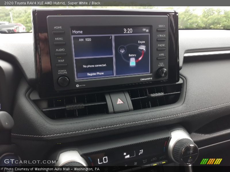 Super White / Black 2020 Toyota RAV4 XLE AWD Hybrid