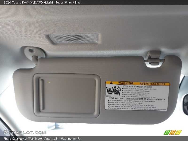 Super White / Black 2020 Toyota RAV4 XLE AWD Hybrid