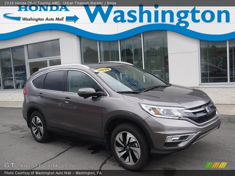 Urban Titanium Metallic / Beige 2016 Honda CR-V Touring AWD