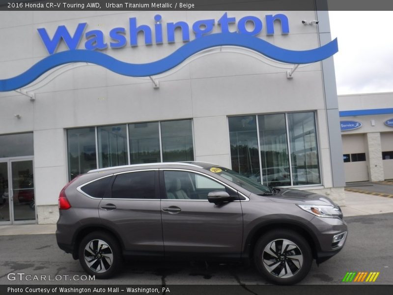 Urban Titanium Metallic / Beige 2016 Honda CR-V Touring AWD