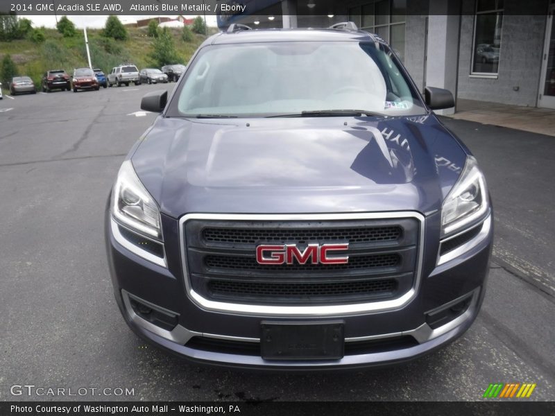 Atlantis Blue Metallic / Ebony 2014 GMC Acadia SLE AWD