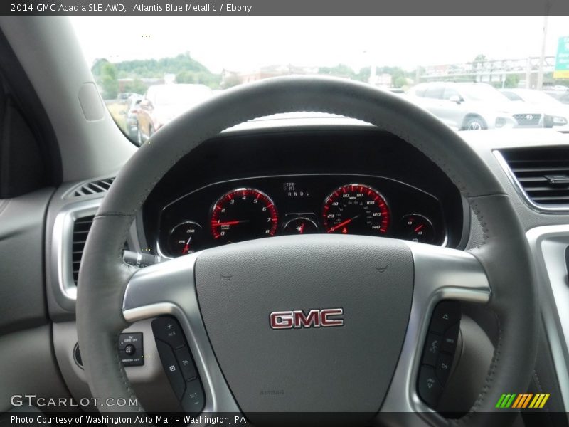 Atlantis Blue Metallic / Ebony 2014 GMC Acadia SLE AWD