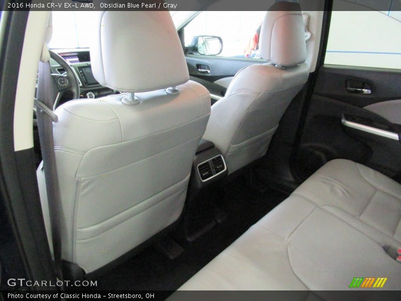 Obsidian Blue Pearl / Gray 2016 Honda CR-V EX-L AWD