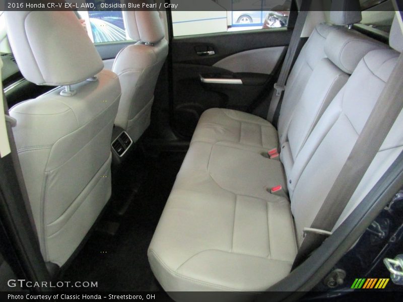 Obsidian Blue Pearl / Gray 2016 Honda CR-V EX-L AWD