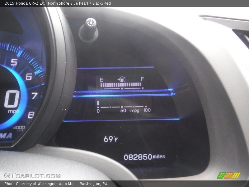 North Shore Blue Pearl / Black/Red 2015 Honda CR-Z EX