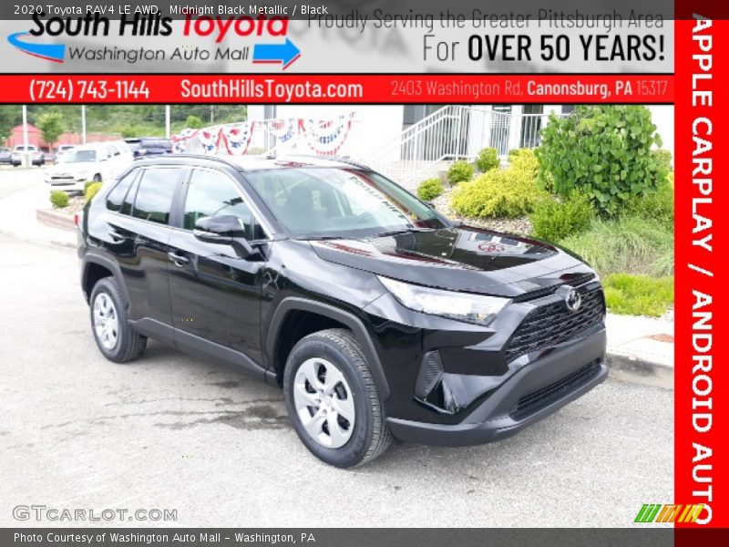 Midnight Black Metallic / Black 2020 Toyota RAV4 LE AWD