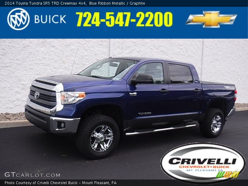 Blue Ribbon Metallic / Graphite 2014 Toyota Tundra SR5 TRD Crewmax 4x4