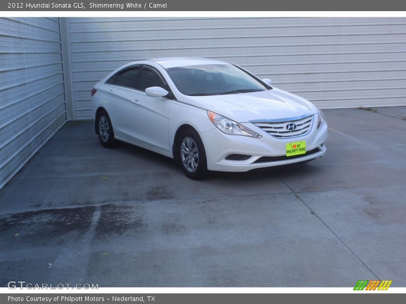 Shimmering White / Camel 2012 Hyundai Sonata GLS