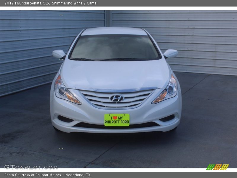Shimmering White / Camel 2012 Hyundai Sonata GLS