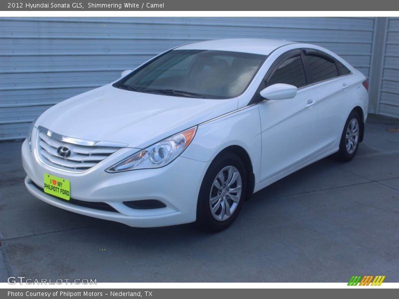 Shimmering White / Camel 2012 Hyundai Sonata GLS
