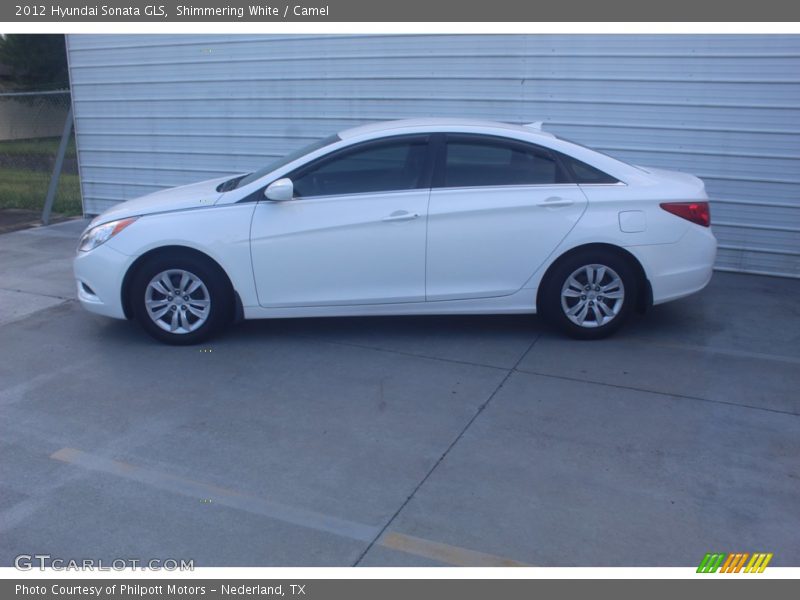 Shimmering White / Camel 2012 Hyundai Sonata GLS