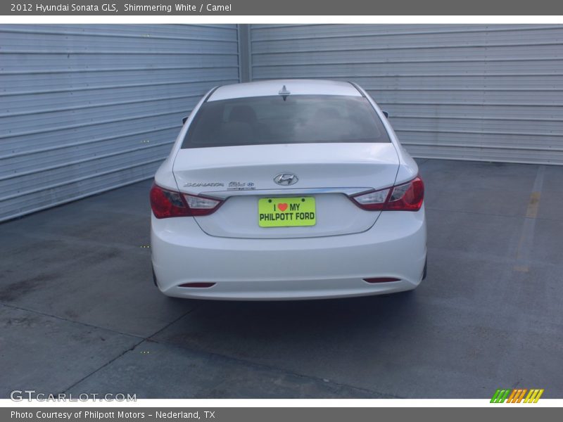 Shimmering White / Camel 2012 Hyundai Sonata GLS