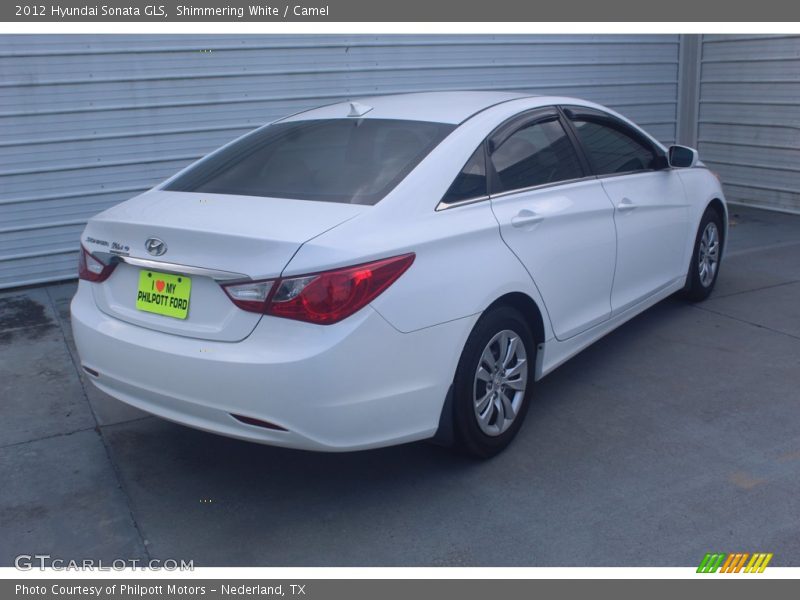Shimmering White / Camel 2012 Hyundai Sonata GLS