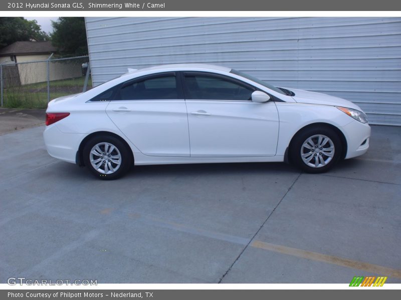 Shimmering White / Camel 2012 Hyundai Sonata GLS