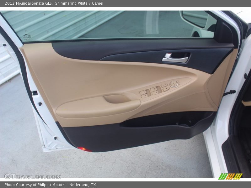 Shimmering White / Camel 2012 Hyundai Sonata GLS