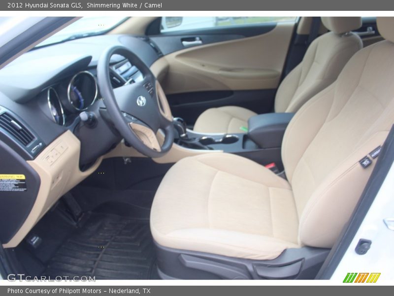 Shimmering White / Camel 2012 Hyundai Sonata GLS