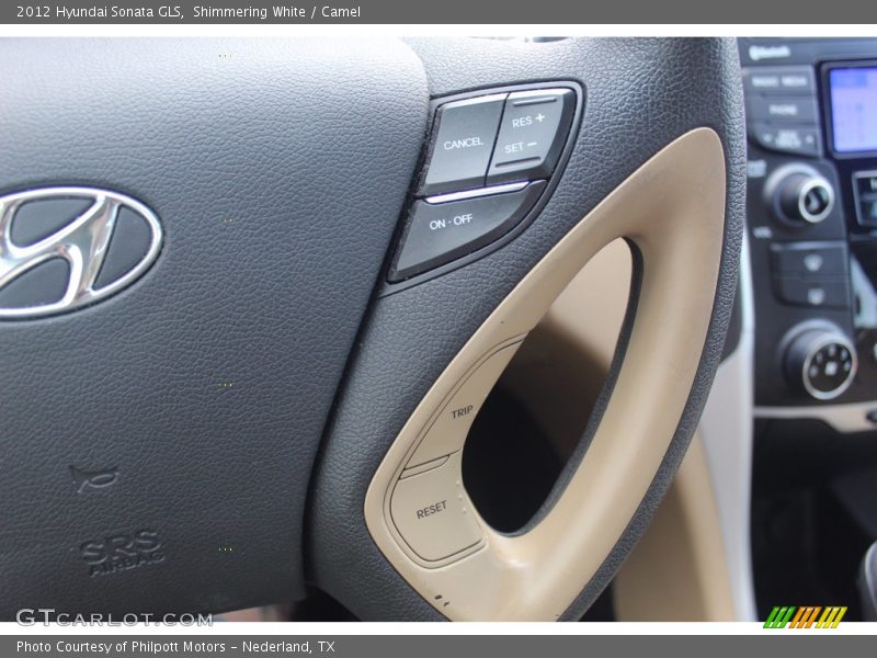 Shimmering White / Camel 2012 Hyundai Sonata GLS