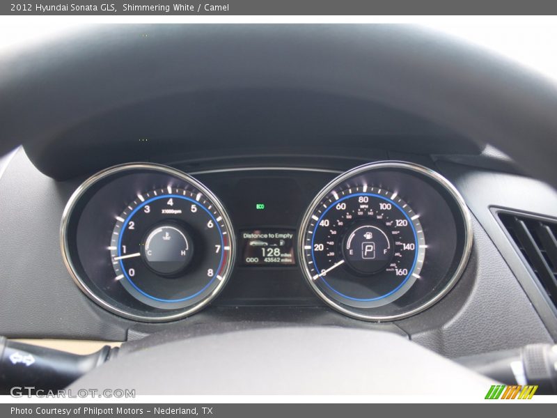 Shimmering White / Camel 2012 Hyundai Sonata GLS