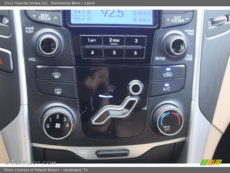 Shimmering White / Camel 2012 Hyundai Sonata GLS