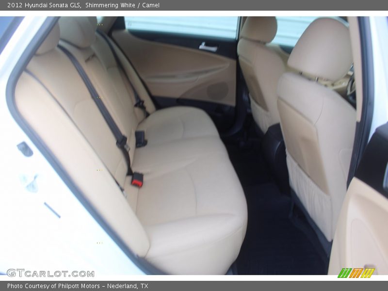 Shimmering White / Camel 2012 Hyundai Sonata GLS