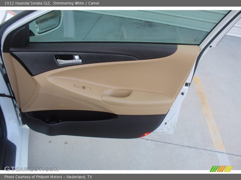 Shimmering White / Camel 2012 Hyundai Sonata GLS