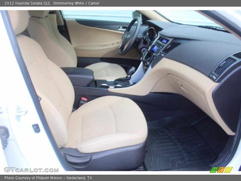 Shimmering White / Camel 2012 Hyundai Sonata GLS