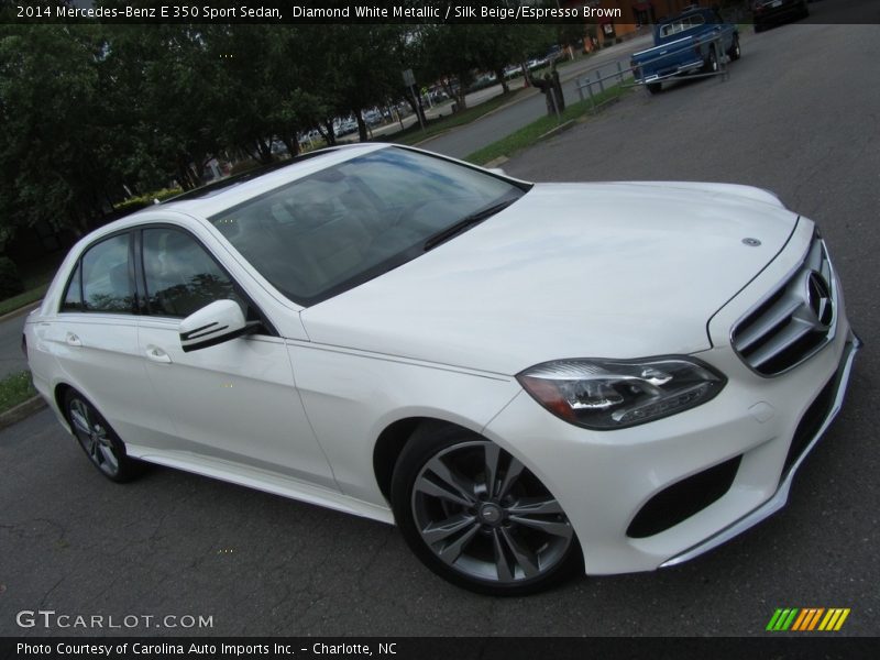 Diamond White Metallic / Silk Beige/Espresso Brown 2014 Mercedes-Benz E 350 Sport Sedan