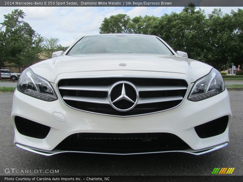 Diamond White Metallic / Silk Beige/Espresso Brown 2014 Mercedes-Benz E 350 Sport Sedan