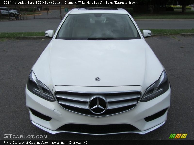 Diamond White Metallic / Silk Beige/Espresso Brown 2014 Mercedes-Benz E 350 Sport Sedan