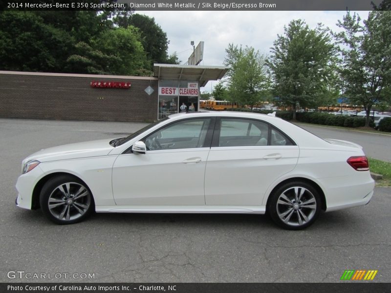 Diamond White Metallic / Silk Beige/Espresso Brown 2014 Mercedes-Benz E 350 Sport Sedan