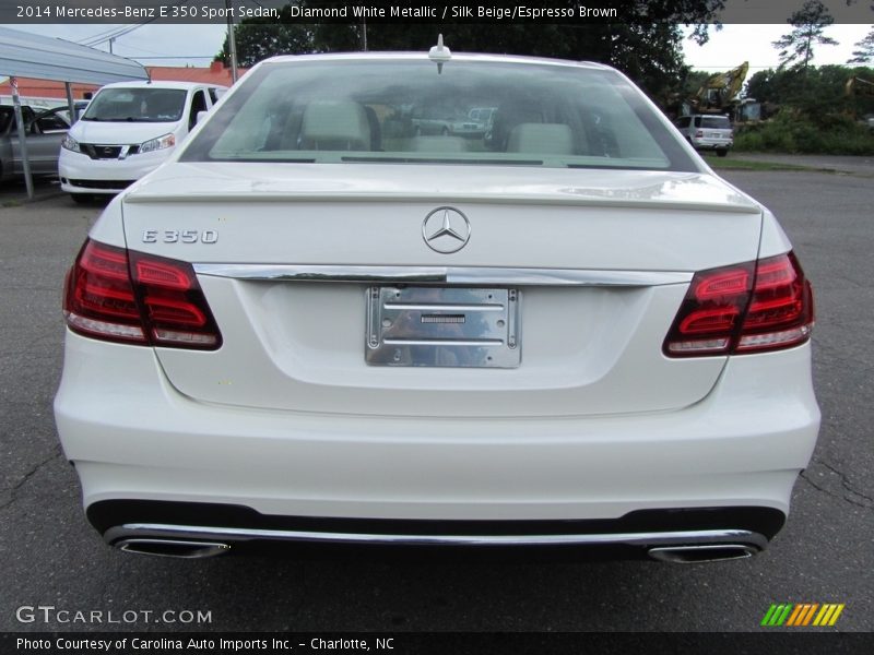 Diamond White Metallic / Silk Beige/Espresso Brown 2014 Mercedes-Benz E 350 Sport Sedan