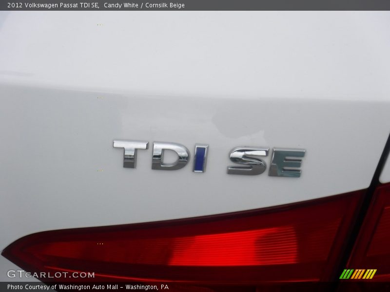 Candy White / Cornsilk Beige 2012 Volkswagen Passat TDI SE