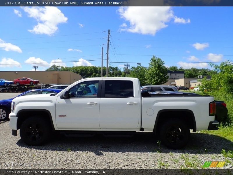 Summit White / Jet Black 2017 GMC Sierra 1500 SLT Crew Cab 4WD