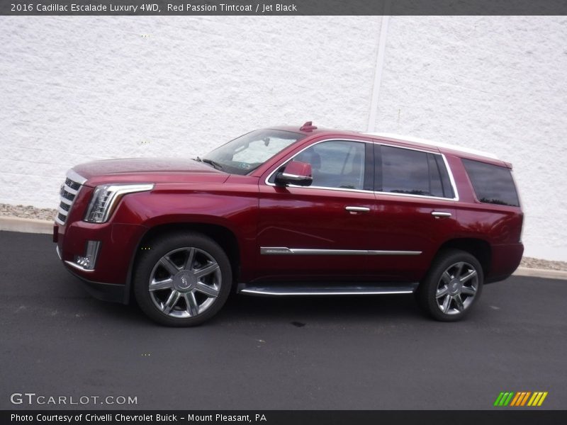 Red Passion Tintcoat / Jet Black 2016 Cadillac Escalade Luxury 4WD