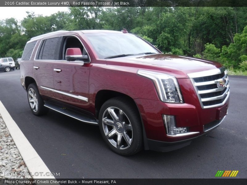 Red Passion Tintcoat / Jet Black 2016 Cadillac Escalade Luxury 4WD