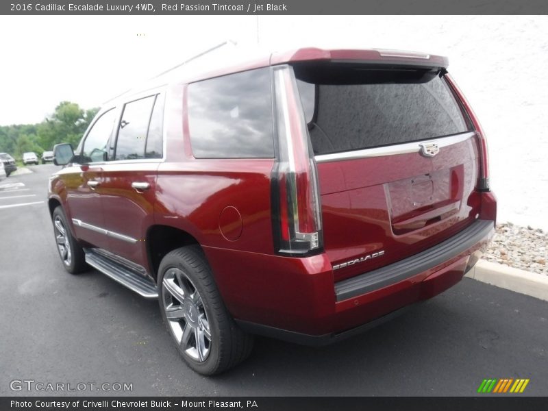 Red Passion Tintcoat / Jet Black 2016 Cadillac Escalade Luxury 4WD