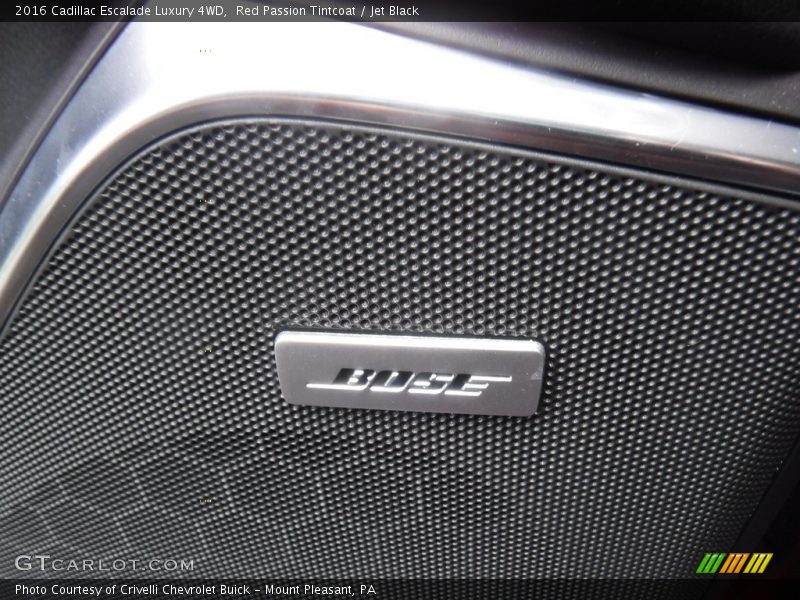 Red Passion Tintcoat / Jet Black 2016 Cadillac Escalade Luxury 4WD