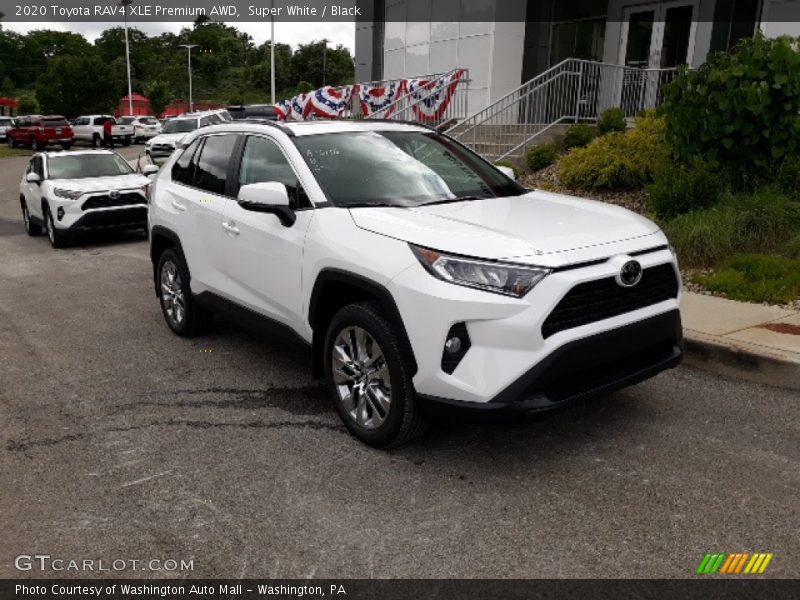 Super White / Black 2020 Toyota RAV4 XLE Premium AWD