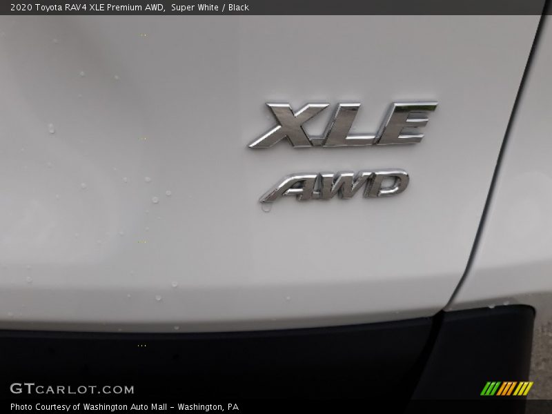 Super White / Black 2020 Toyota RAV4 XLE Premium AWD