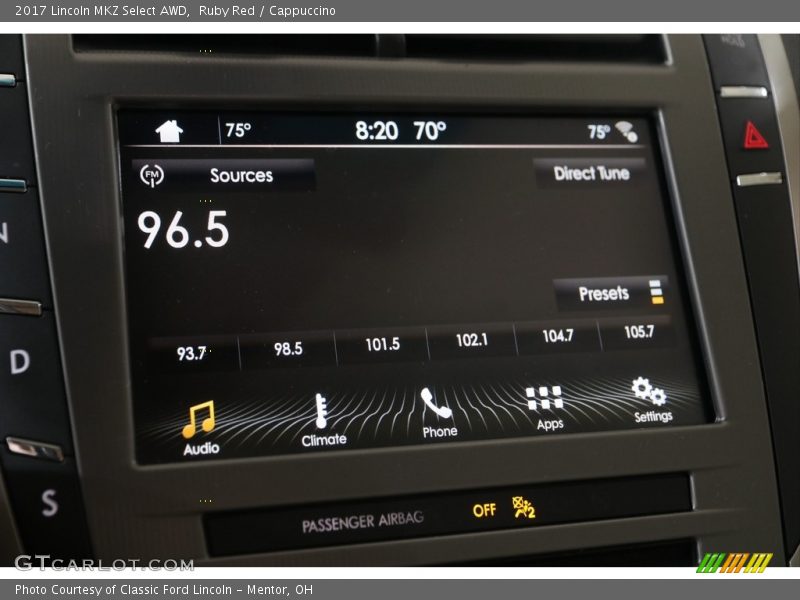 Audio System of 2017 MKZ Select AWD