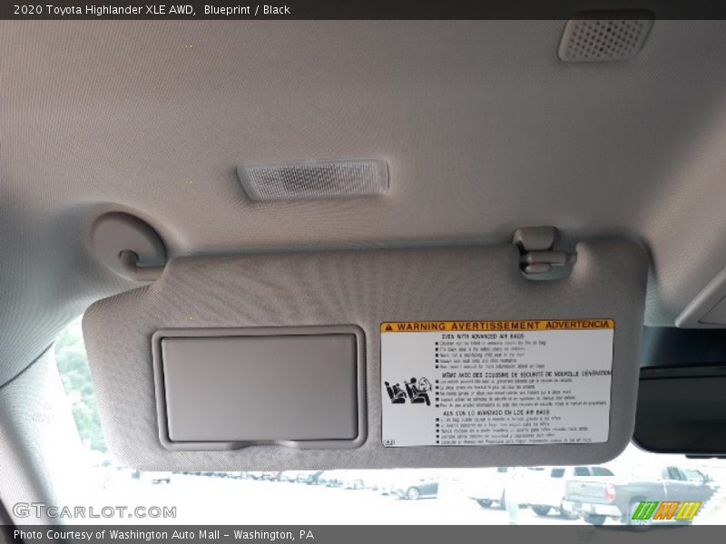 Blueprint / Black 2020 Toyota Highlander XLE AWD