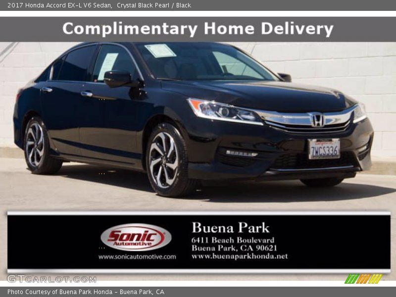 Crystal Black Pearl / Black 2017 Honda Accord EX-L V6 Sedan