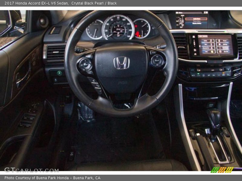 Crystal Black Pearl / Black 2017 Honda Accord EX-L V6 Sedan