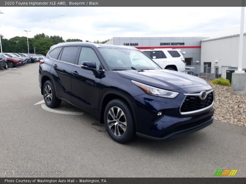 Blueprint / Black 2020 Toyota Highlander XLE AWD