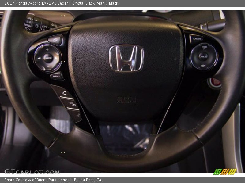 Crystal Black Pearl / Black 2017 Honda Accord EX-L V6 Sedan
