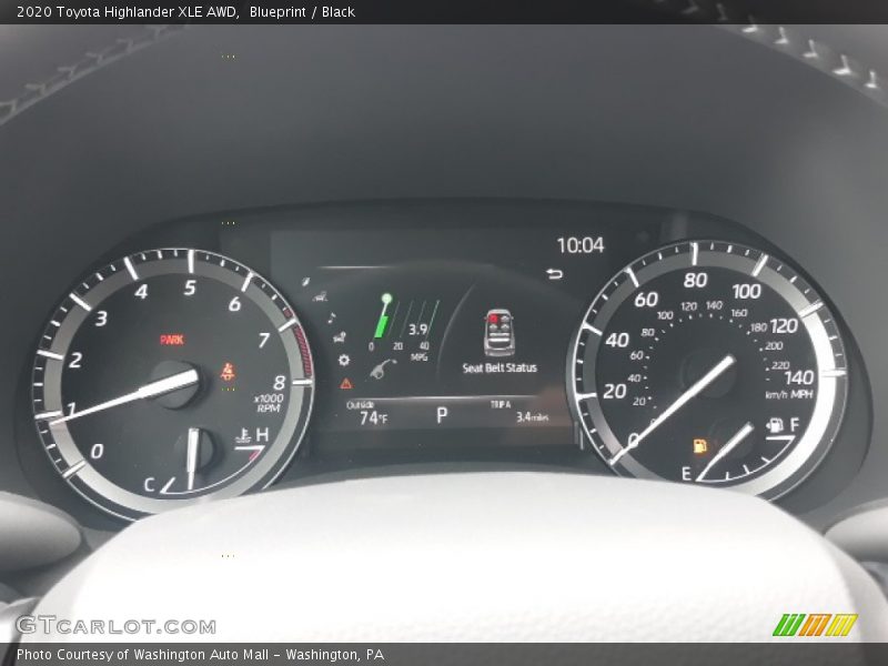Blueprint / Black 2020 Toyota Highlander XLE AWD