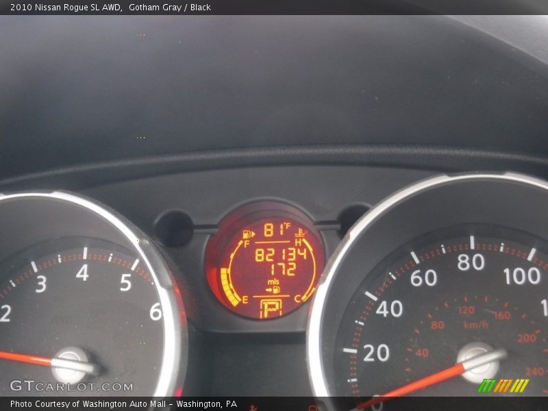 Gotham Gray / Black 2010 Nissan Rogue SL AWD